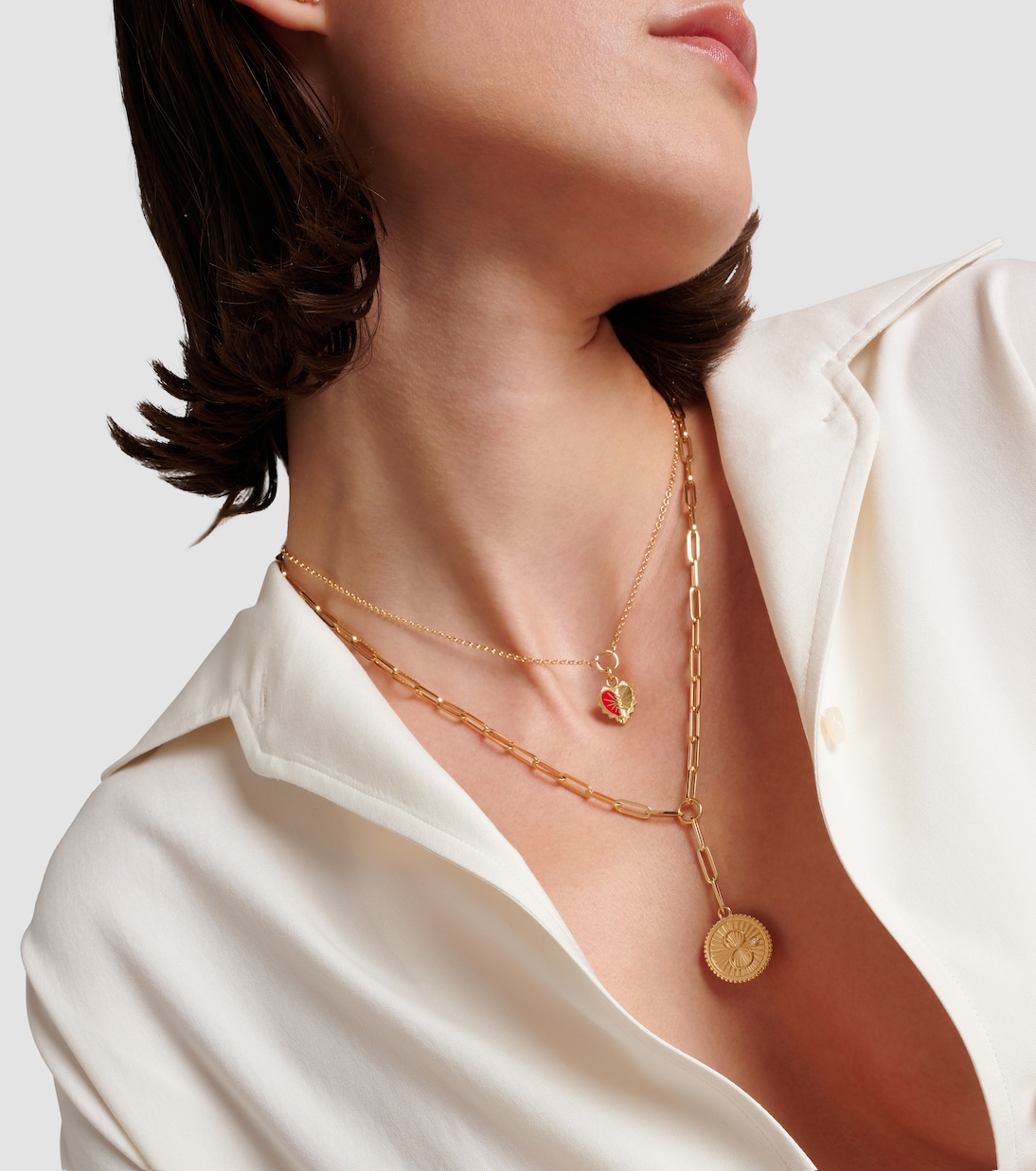 Collier Karma Clip en or 18 ct et diamants | FoundRae