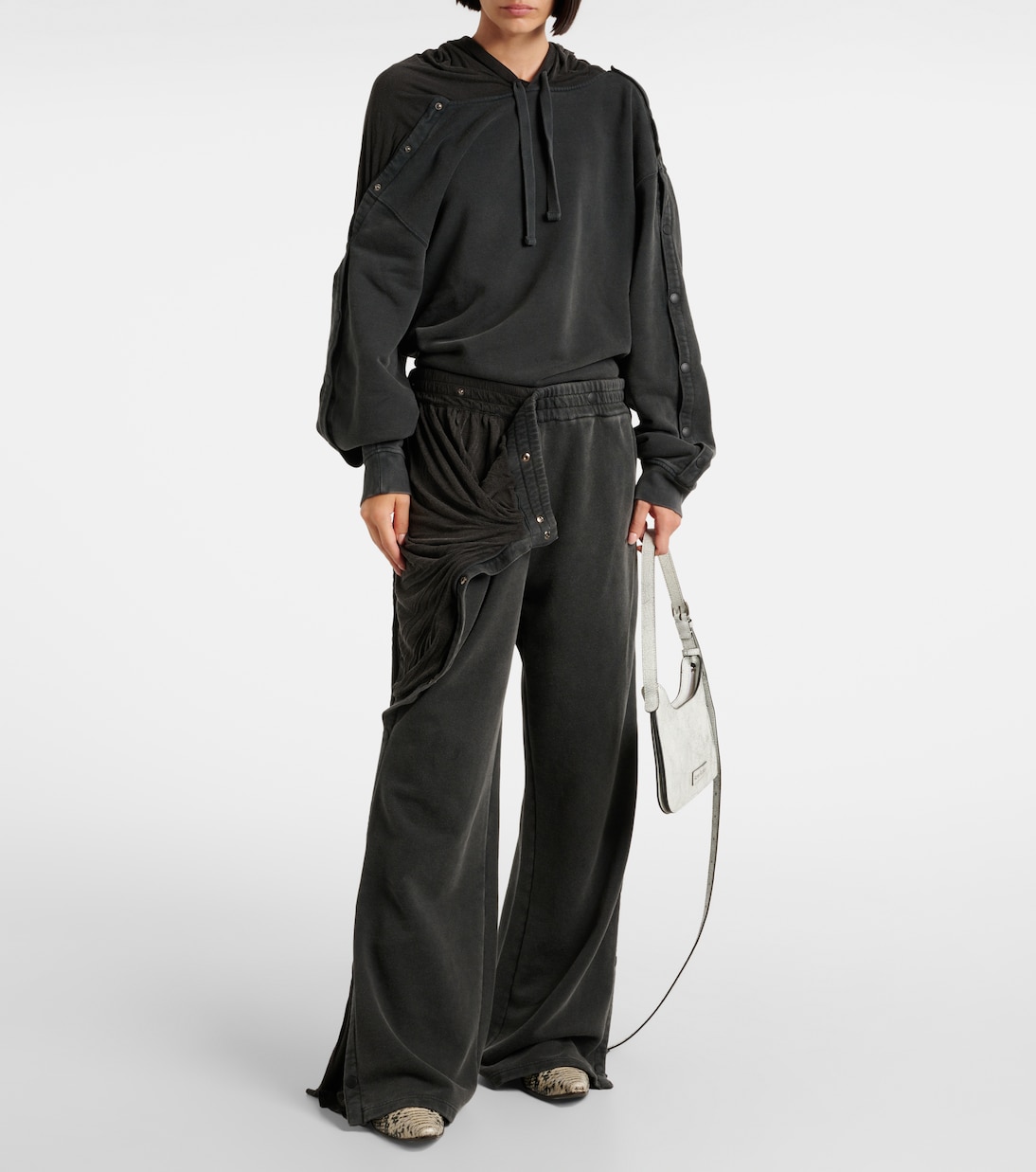 Oversize-Hoodie Snap aus Baumwoll-Jersey | Y/Project