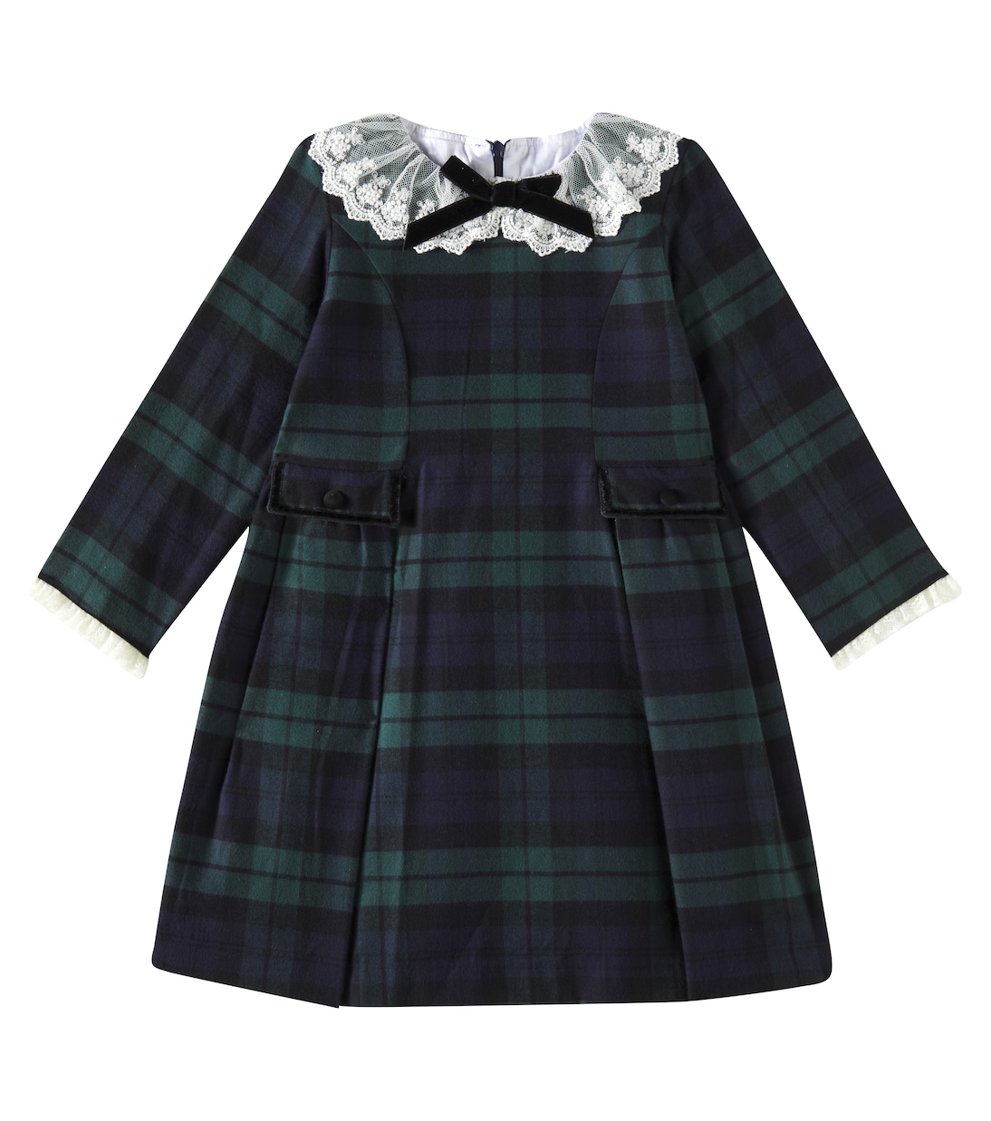 Kleid Diana aus Baumwolle mit Spitze | La Coqueta