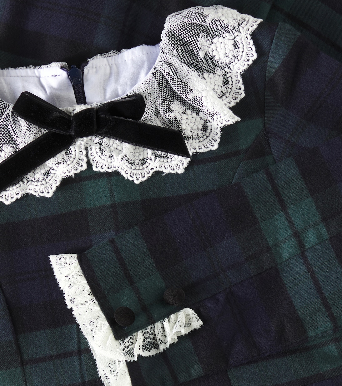 Kleid Diana aus Baumwolle mit Spitze | La Coqueta