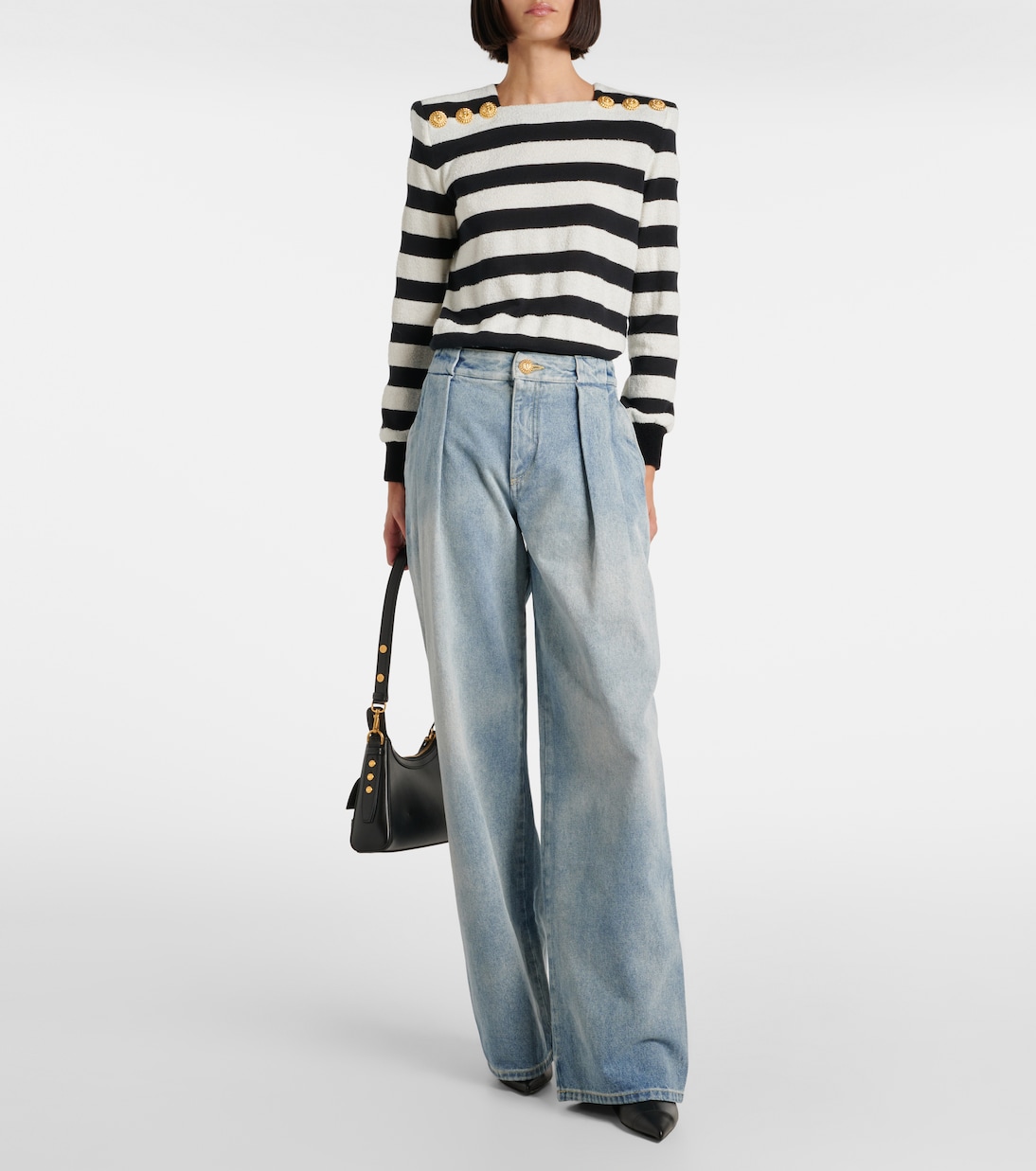 High-rise wide-leg jeans | Balmain