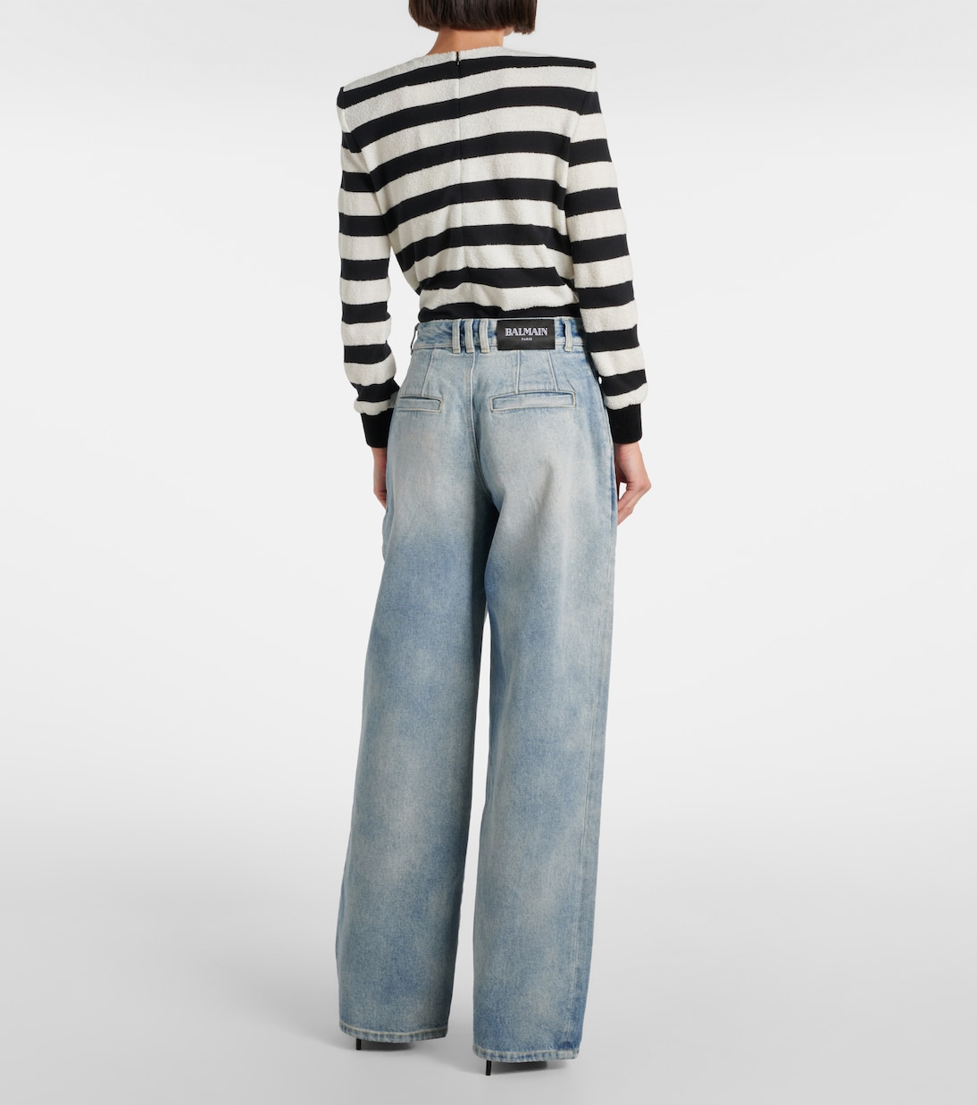High-rise wide-leg jeans | Balmain