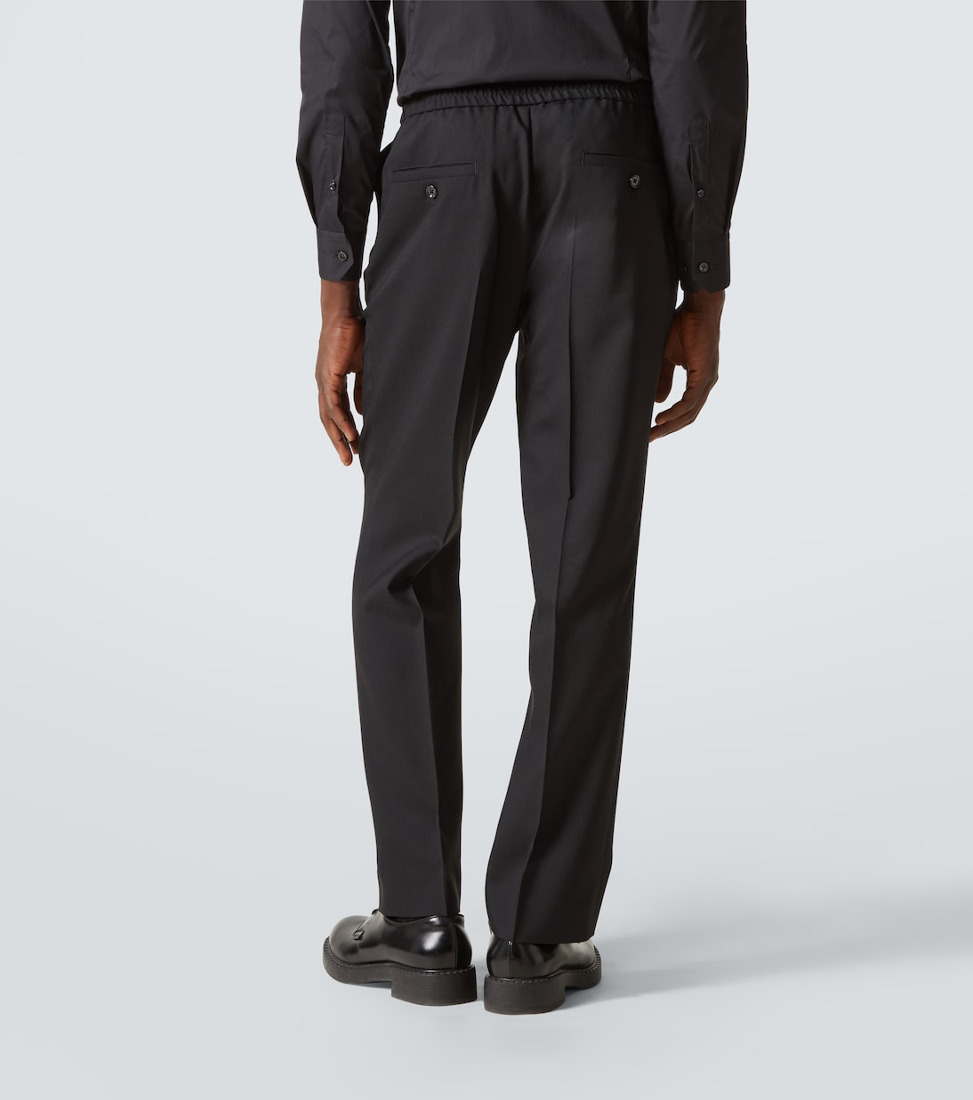 Virgin wool canvas straight pants | Ami Paris