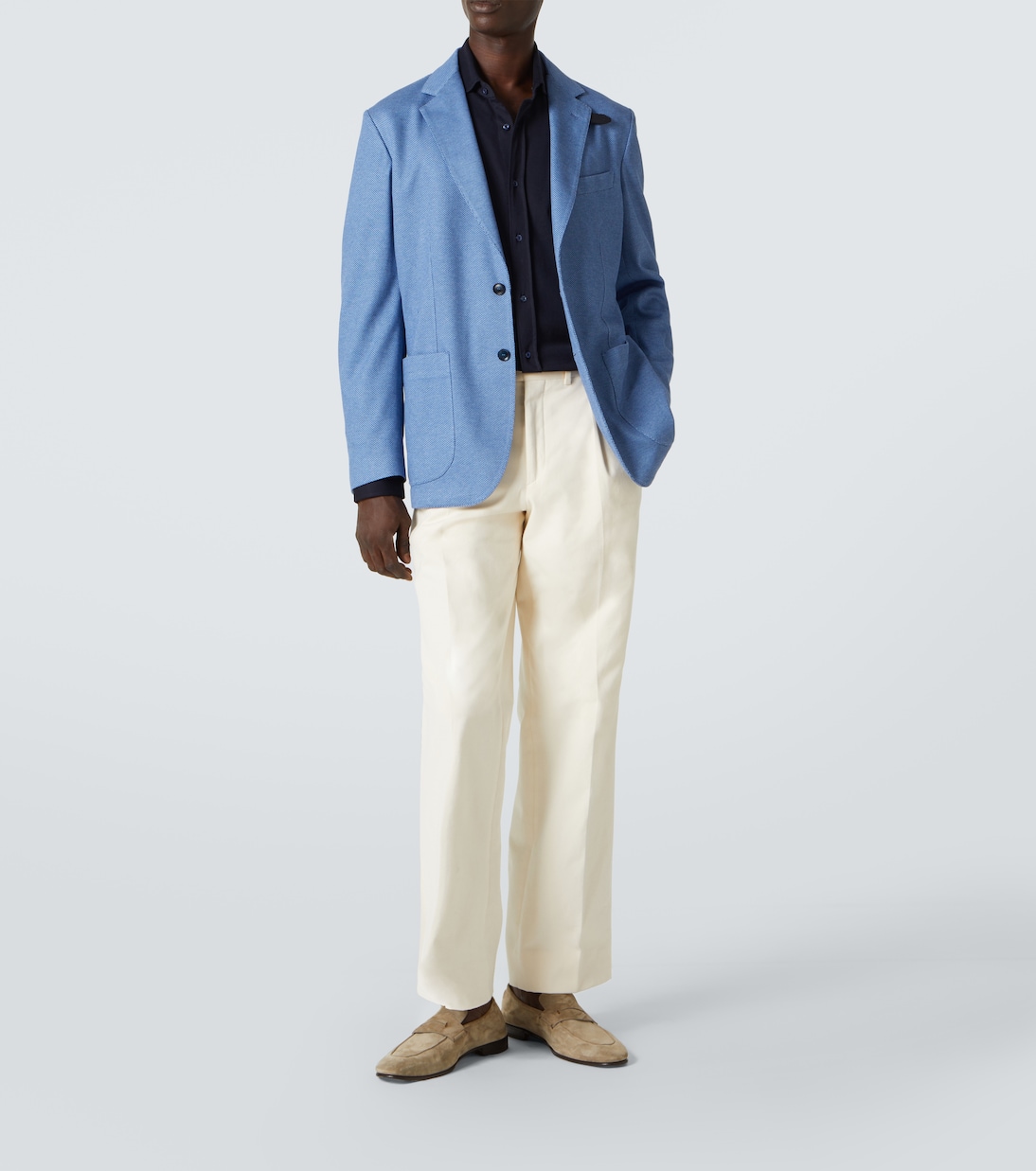 Blazer de seda y jersey de algodón | Brioni