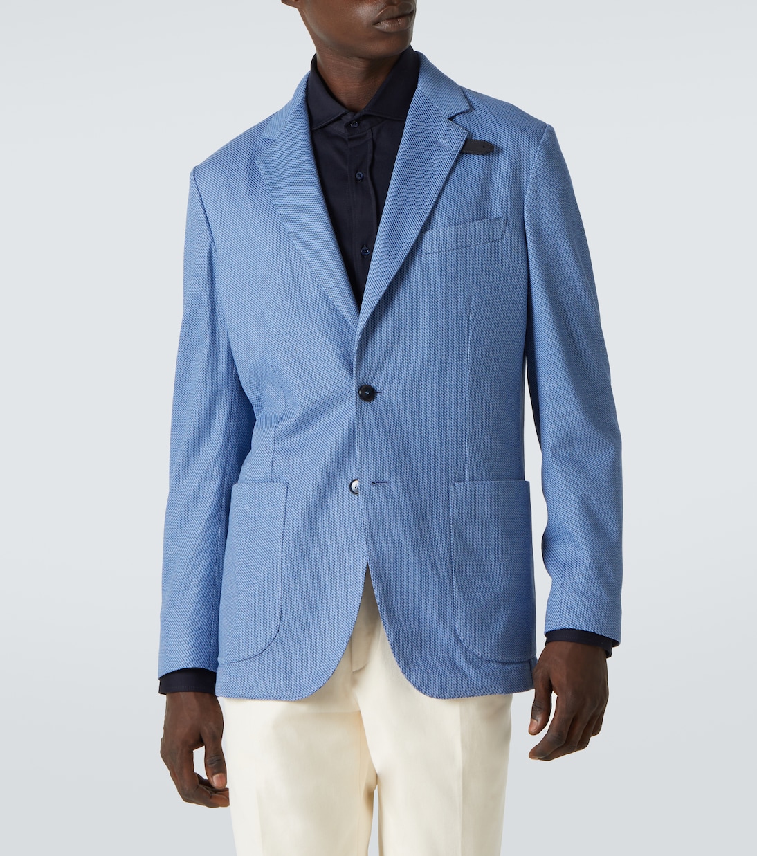 Blazer de seda y jersey de algodón | Brioni