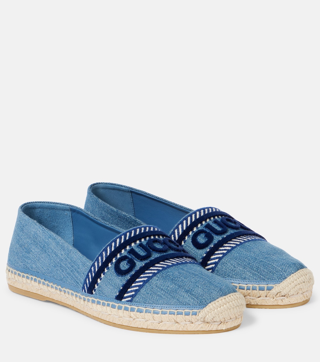 Espadrilles en denim brodé à logo | Gucci