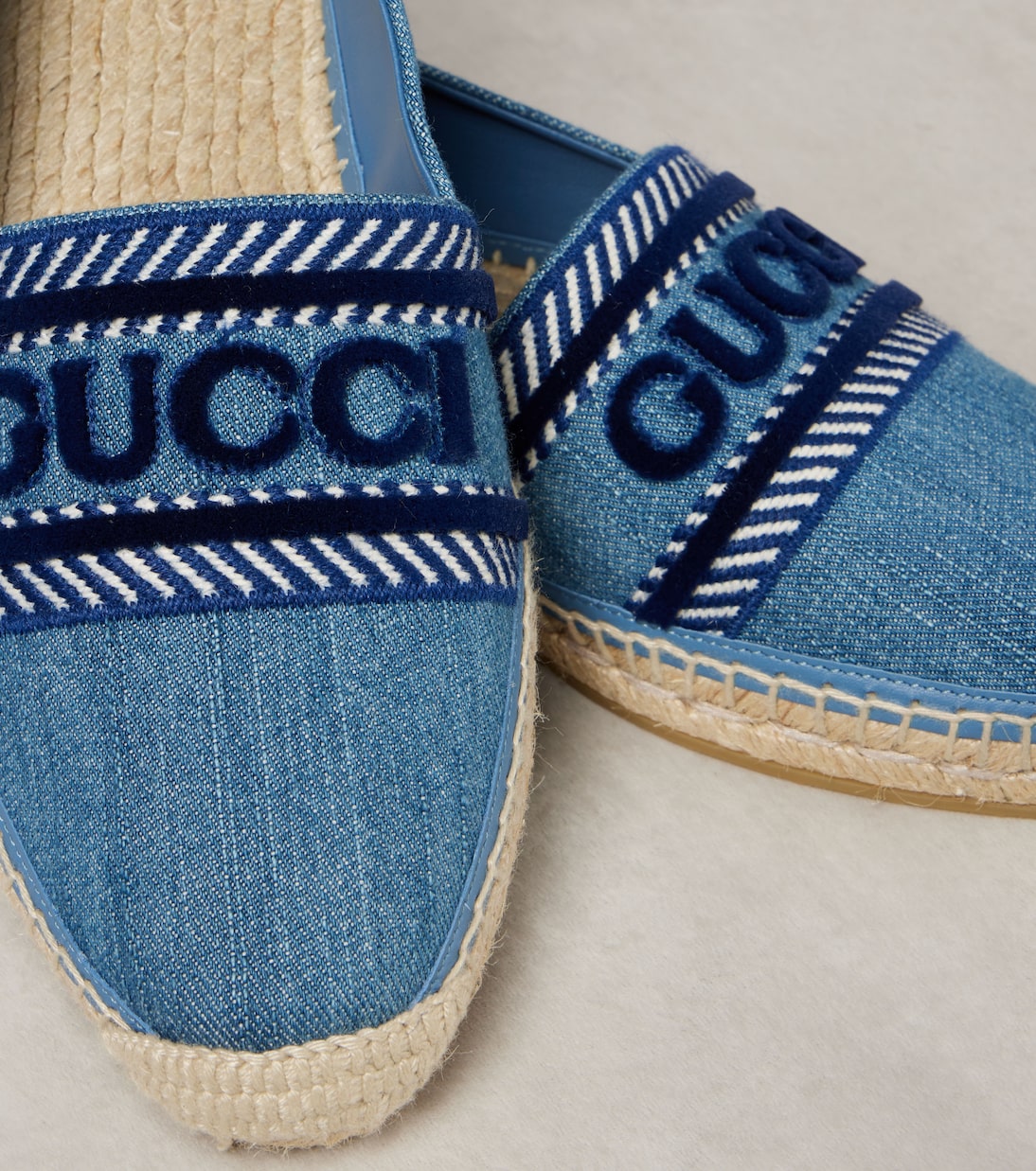 Espadrilles en denim brodé à logo | Gucci