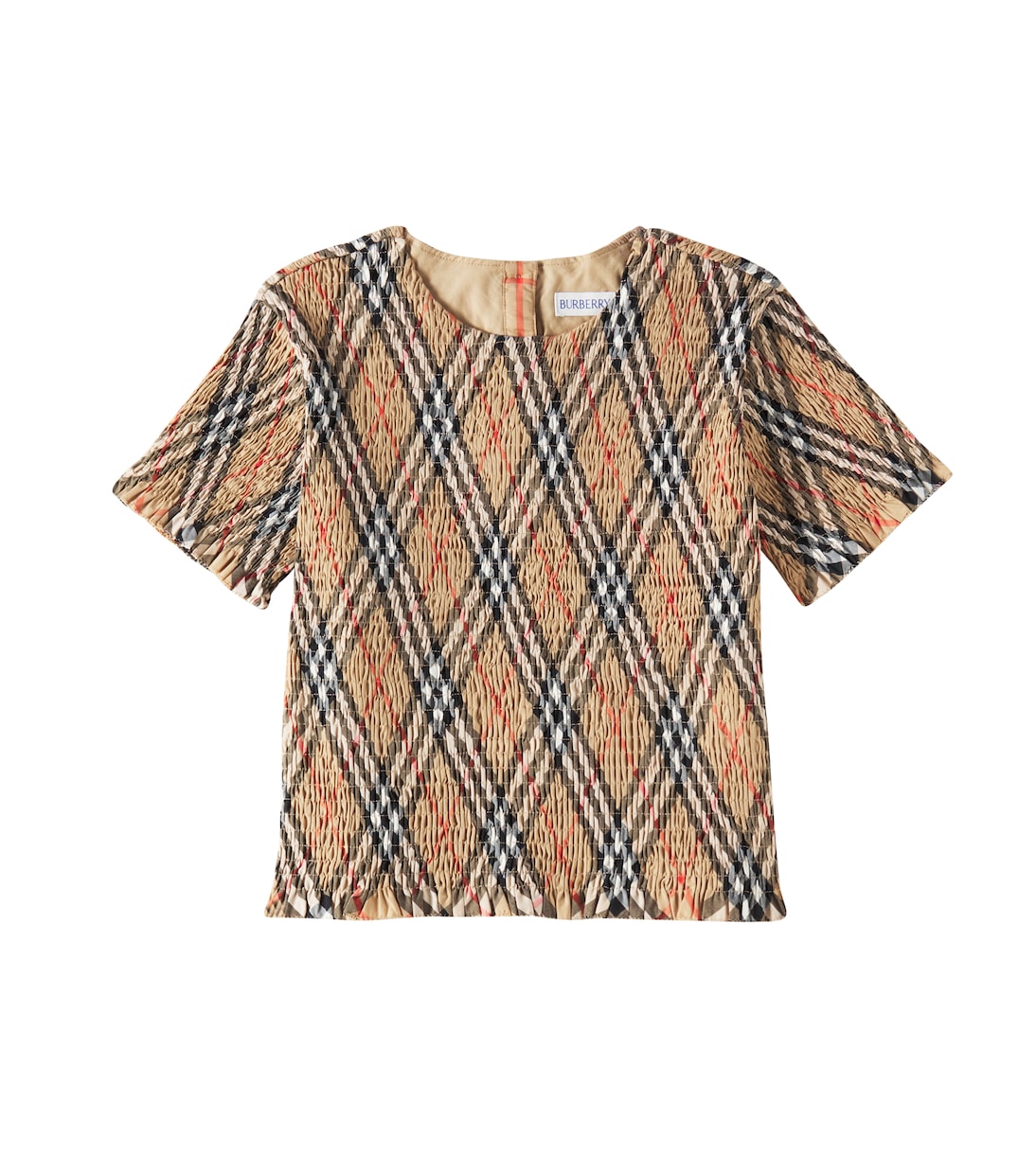 T-shirt en coton à carreaux | Burberry Kids