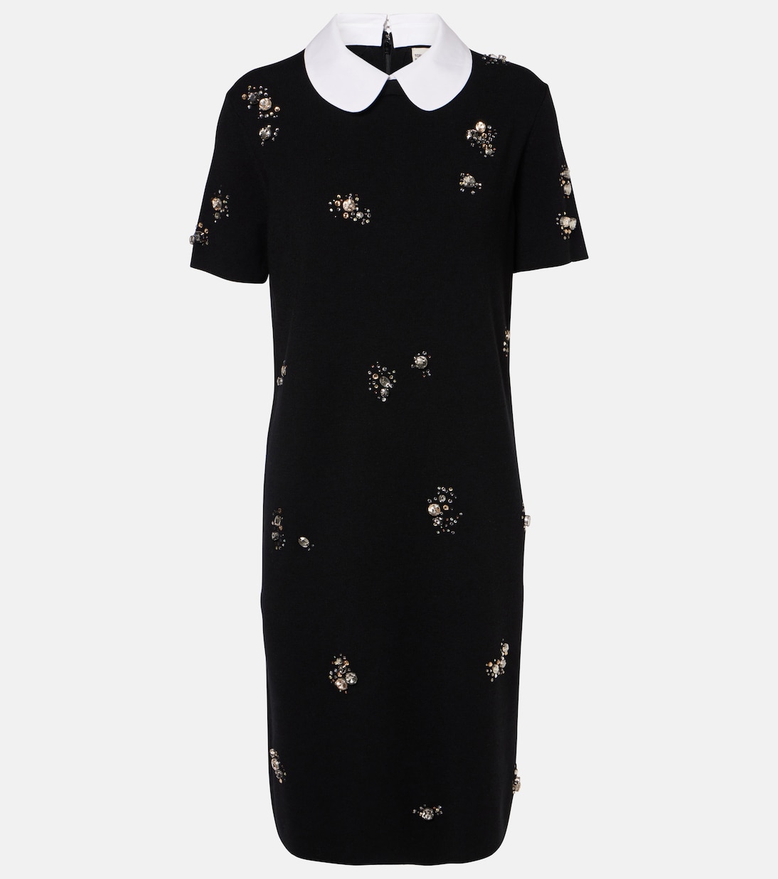 Robe midi en laine mélangée à ornements | Tory Burch