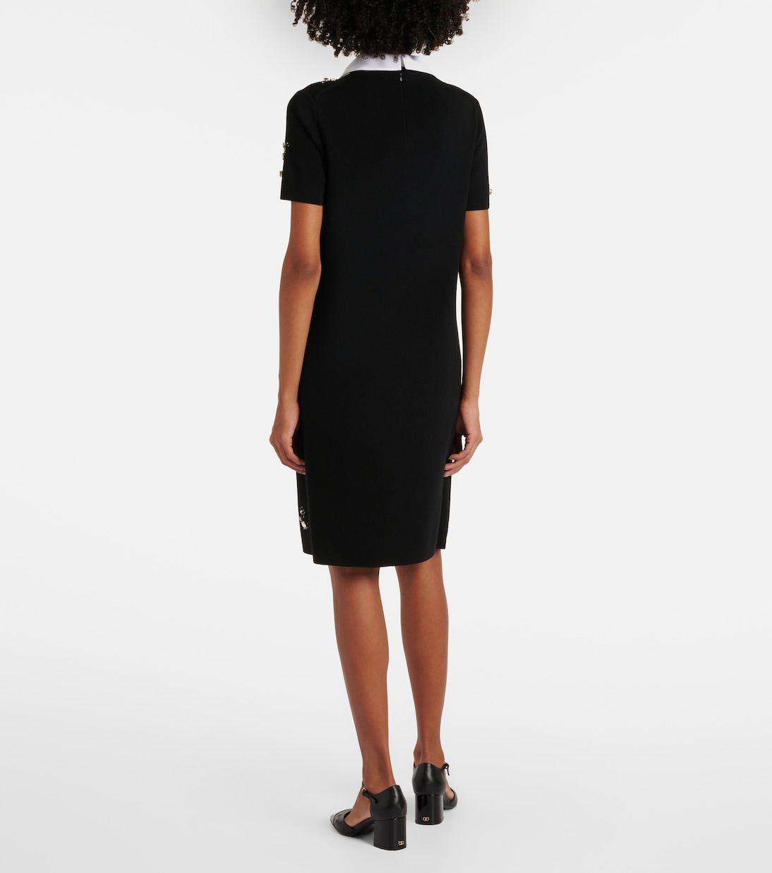 Robe midi en laine mélangée à ornements | Tory Burch