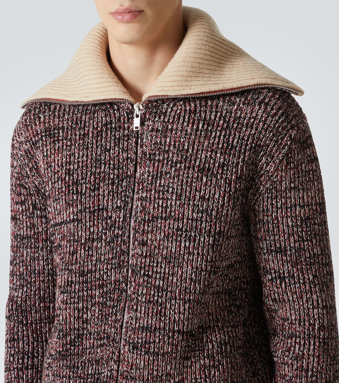 Pullover in lana e cotone a coste | Bottega Veneta