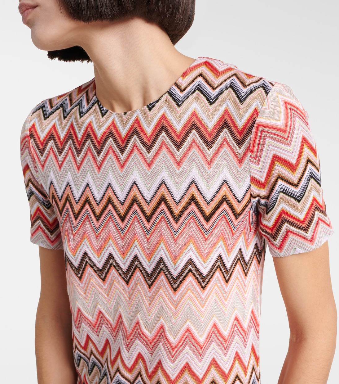 Vestido corto de lamé a rayas | Missoni