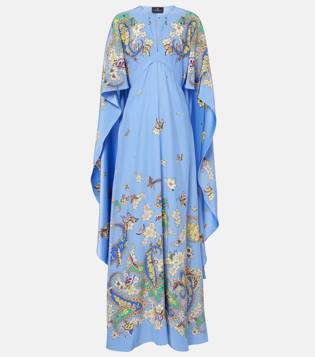Abito lungo in seta con stampa paisley | Etro