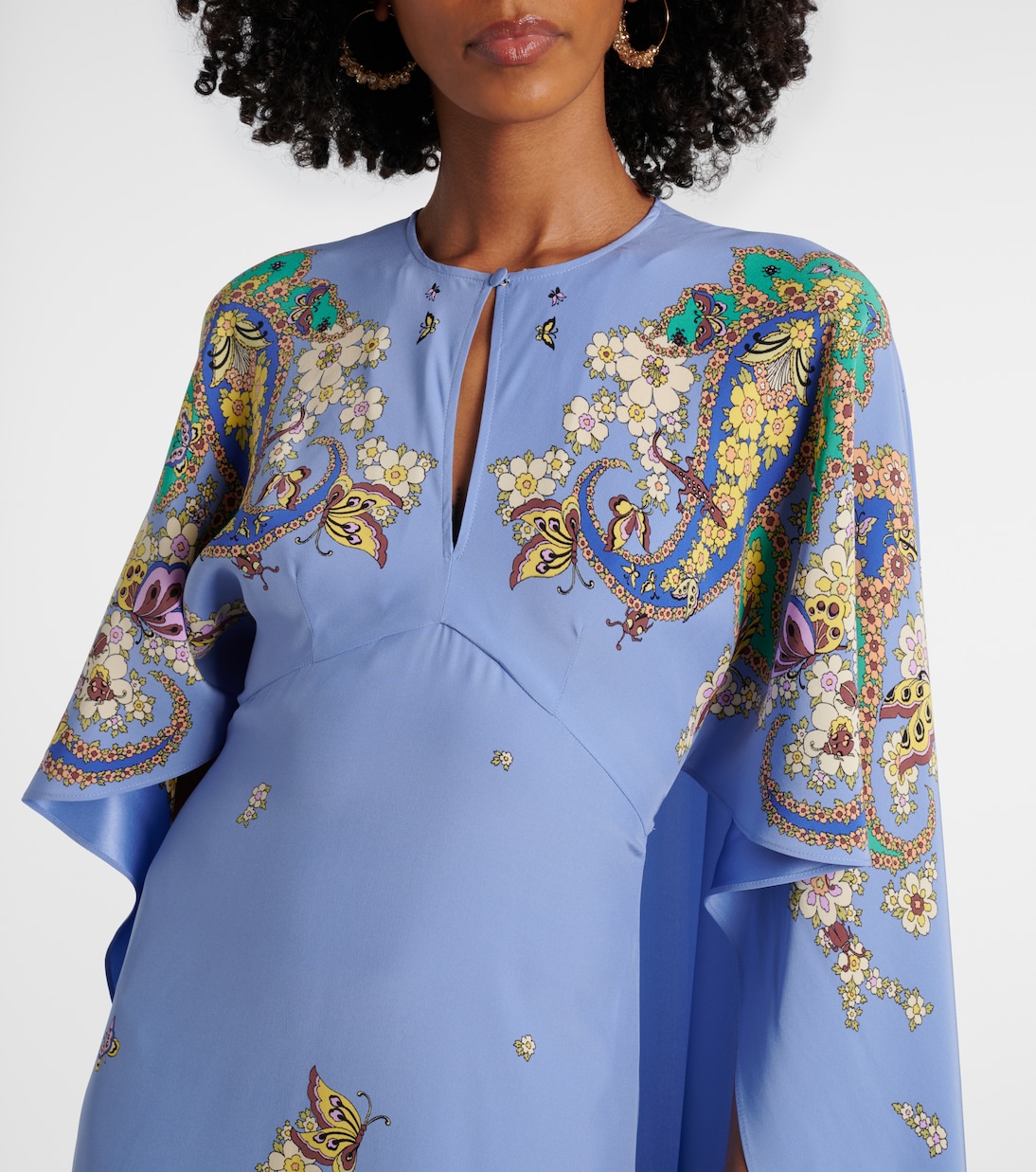 Abito lungo in seta con stampa paisley | Etro