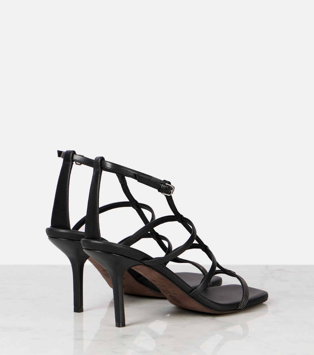 Sandalen Monili aus Leder | Brunello Cucinelli
