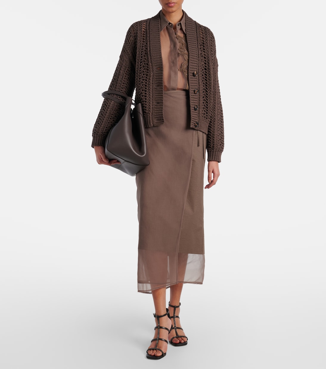 Sandalen Monili aus Leder | Brunello Cucinelli