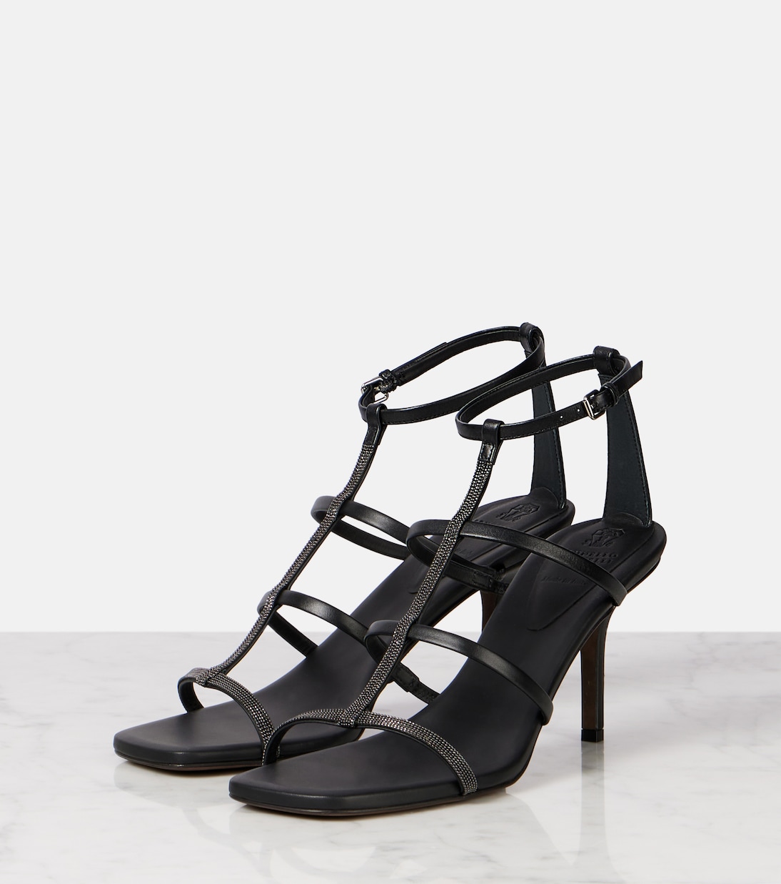 Sandalen Monili aus Leder | Brunello Cucinelli