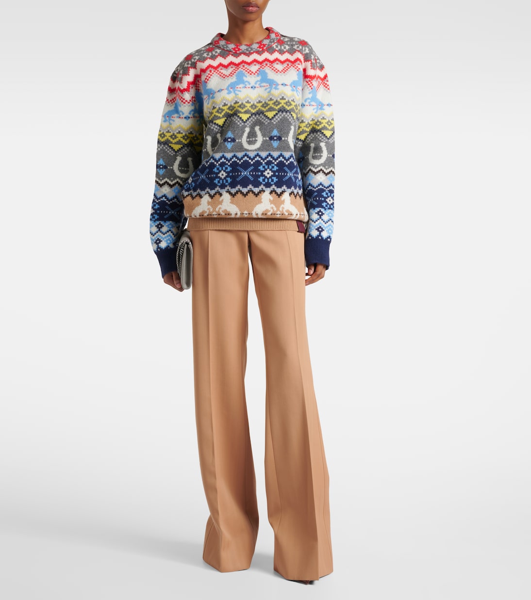 Pullover in lana con intarsio | Stella McCartney