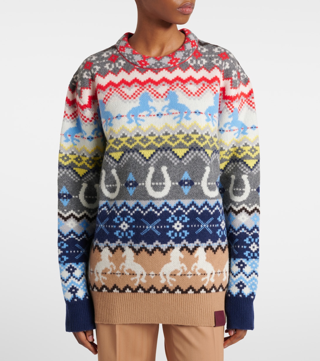 Pullover in lana con intarsio | Stella McCartney
