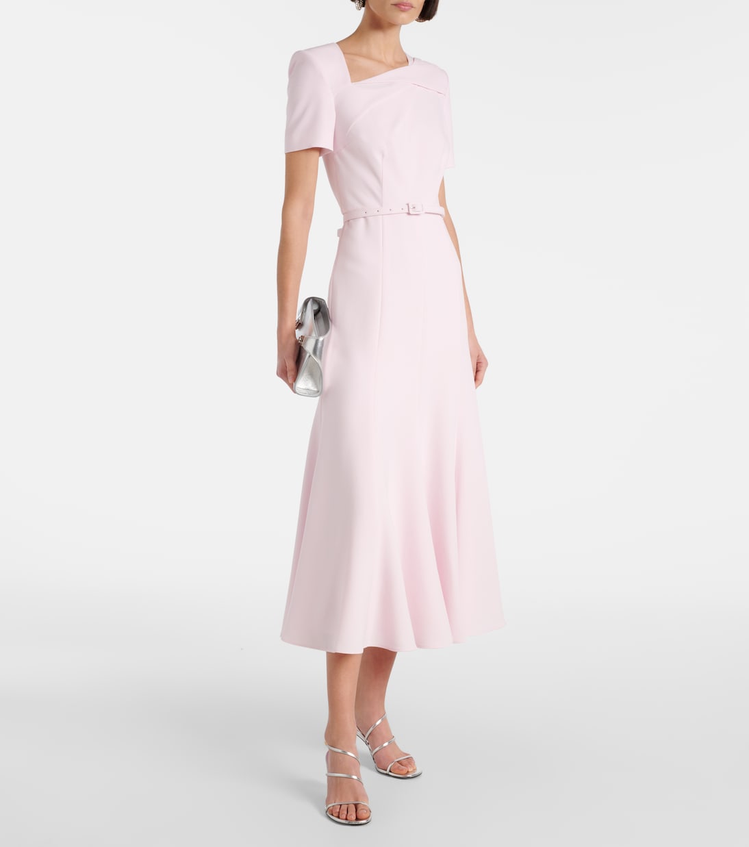 Abito midi in cady con cintura | Roland Mouret