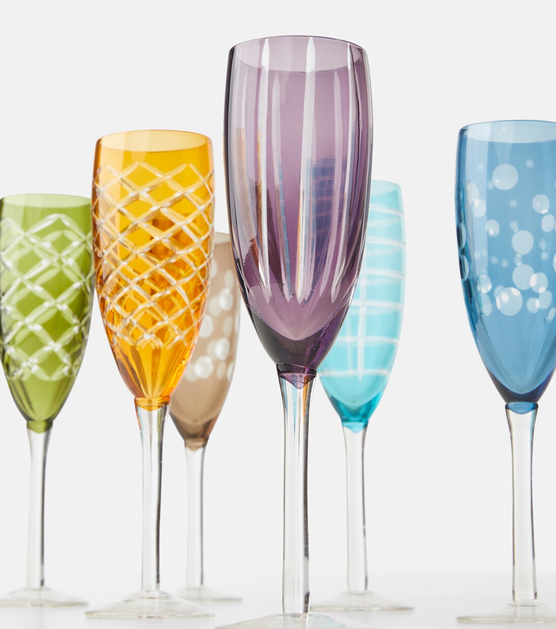 Cuttings set of 6 champagne flute glasses | Polspotten