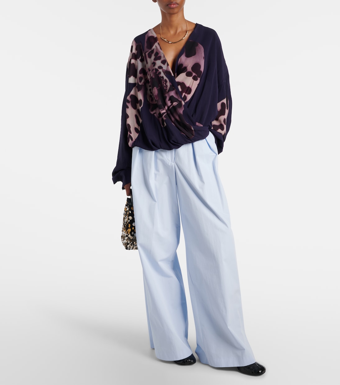 Pantaloni a gamba larga in cotone | Dries Van Noten