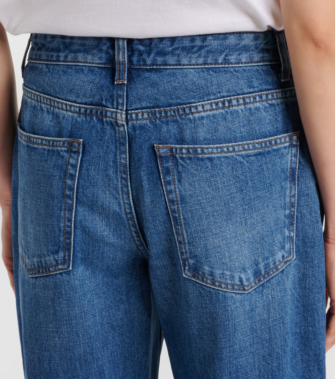 Jeans a gamba larga e vita alta Eglitta | The Row