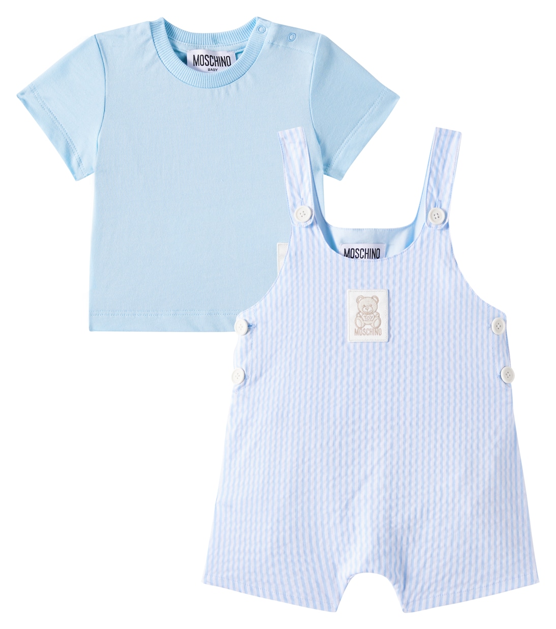 Baby Teddy Bear cotton T-shirt and playsuit set | Moschino Kids