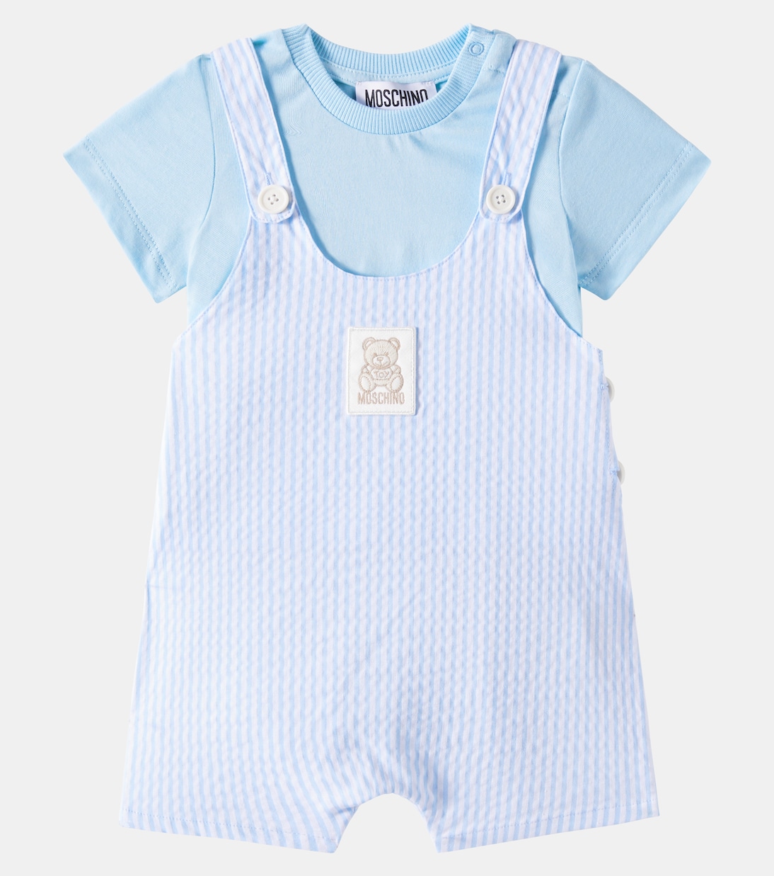 Baby Teddy Bear cotton T-shirt and playsuit set | Moschino Kids