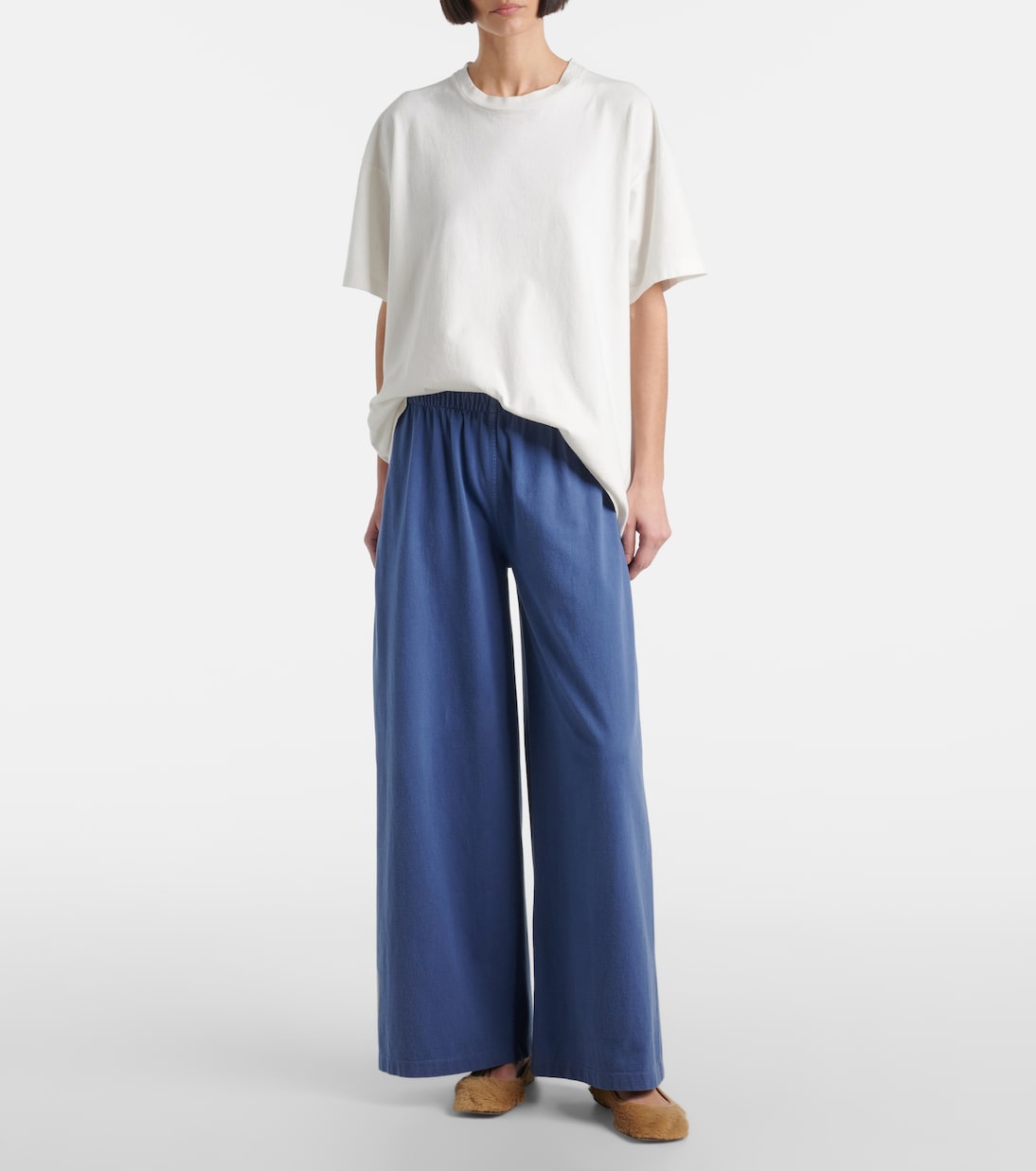 Ukira mid-rise cotton wide-leg pants | The Row