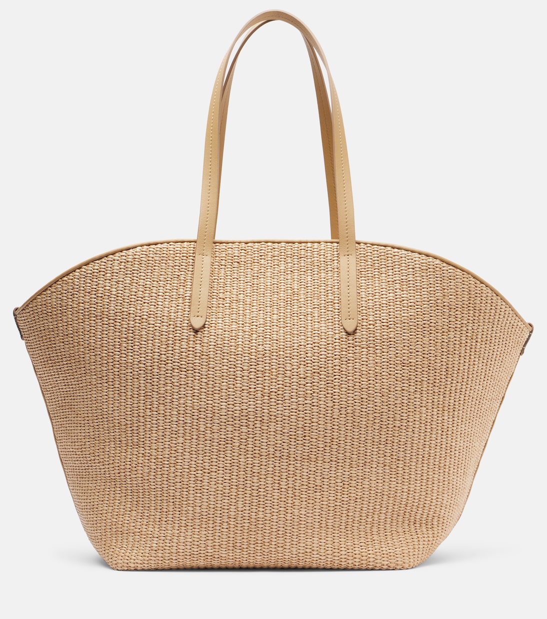 Tote Large aus Raffiabast mit Leder | Brunello Cucinelli