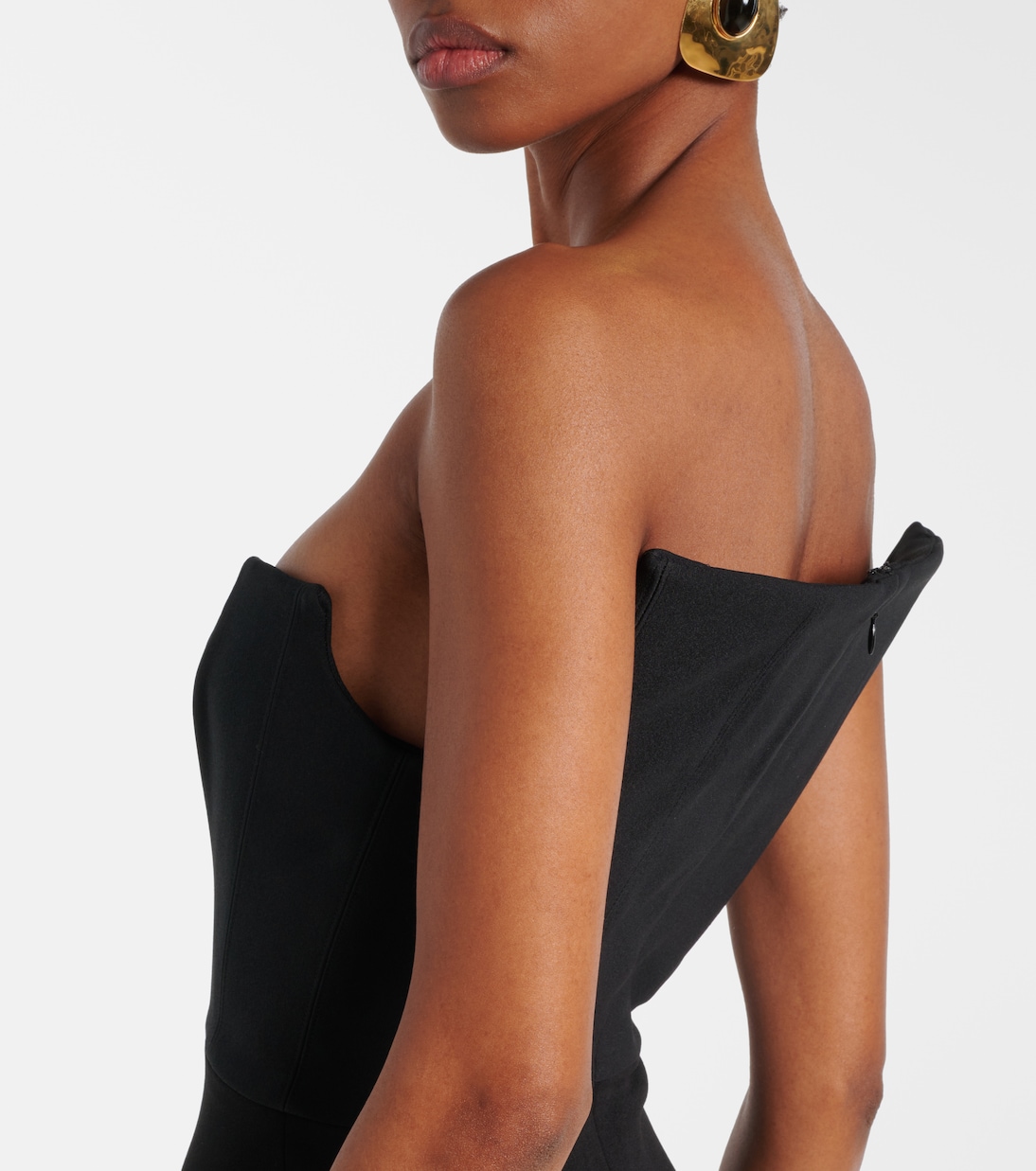 Abito lungo a corsetto Malla in crêpe | Solace London