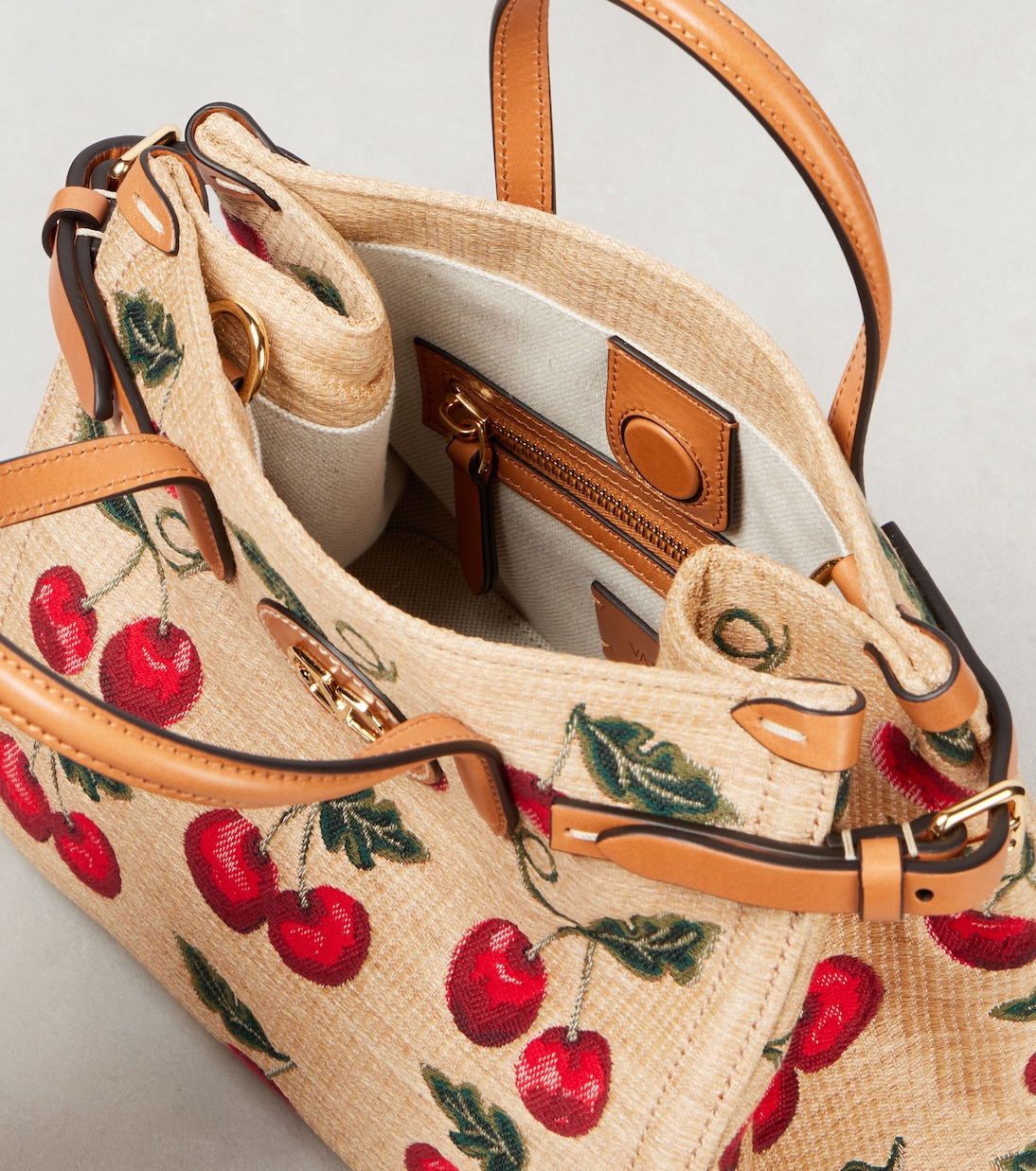 Antibes Cherryfic Small jacquard tote bag | Valentino Garavani