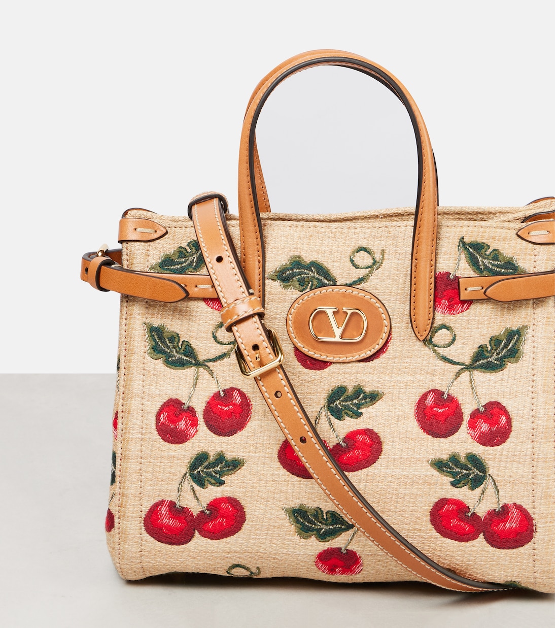 Antibes Cherryfic Small jacquard tote bag | Valentino Garavani