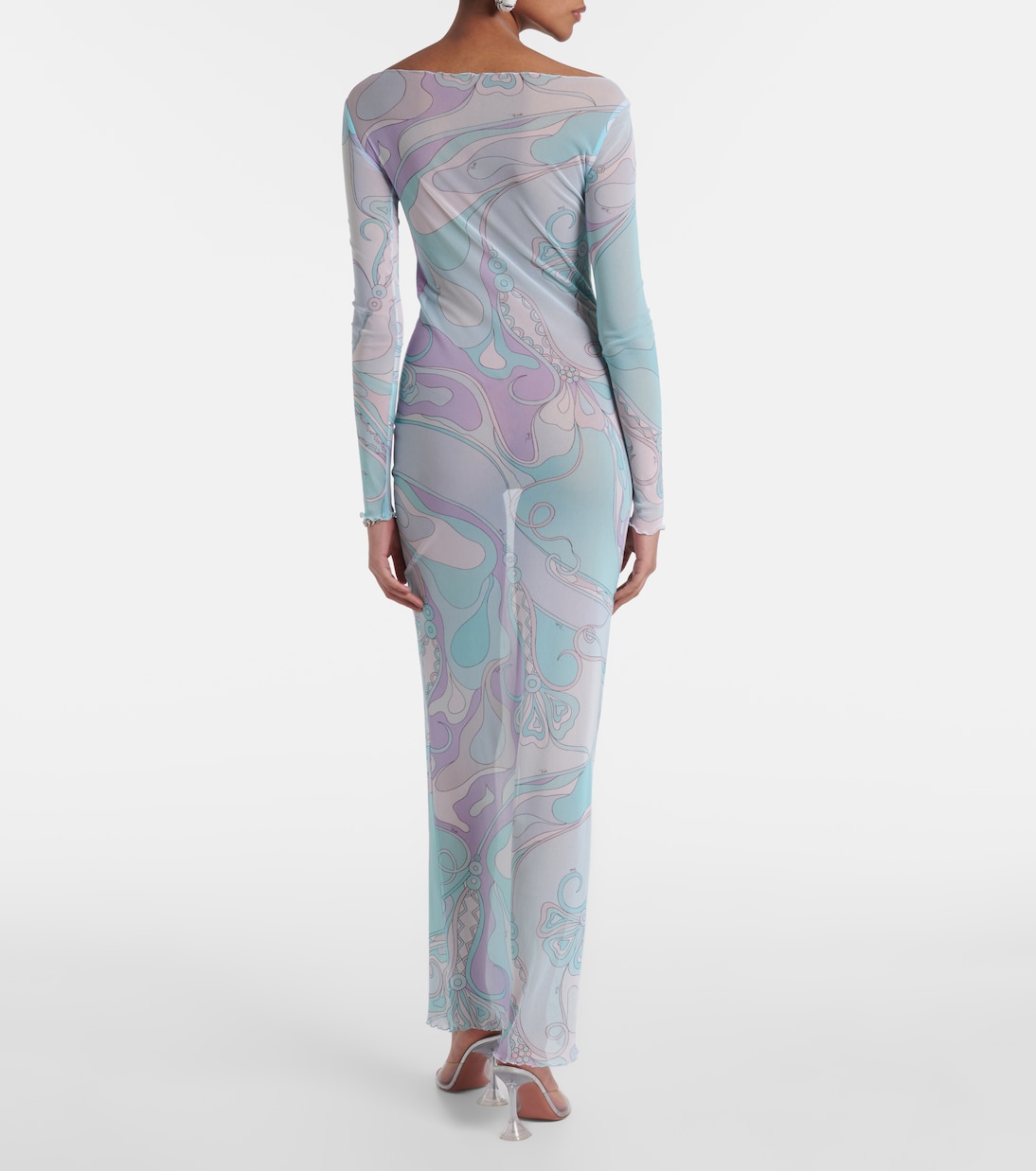 Abito lungo Orchidee in tulle | Pucci