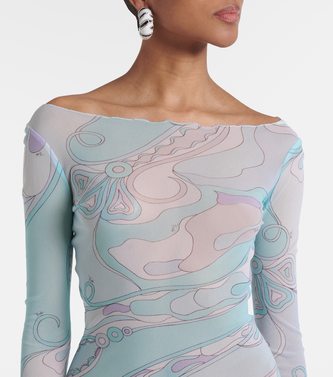 Abito lungo Orchidee in tulle | Pucci