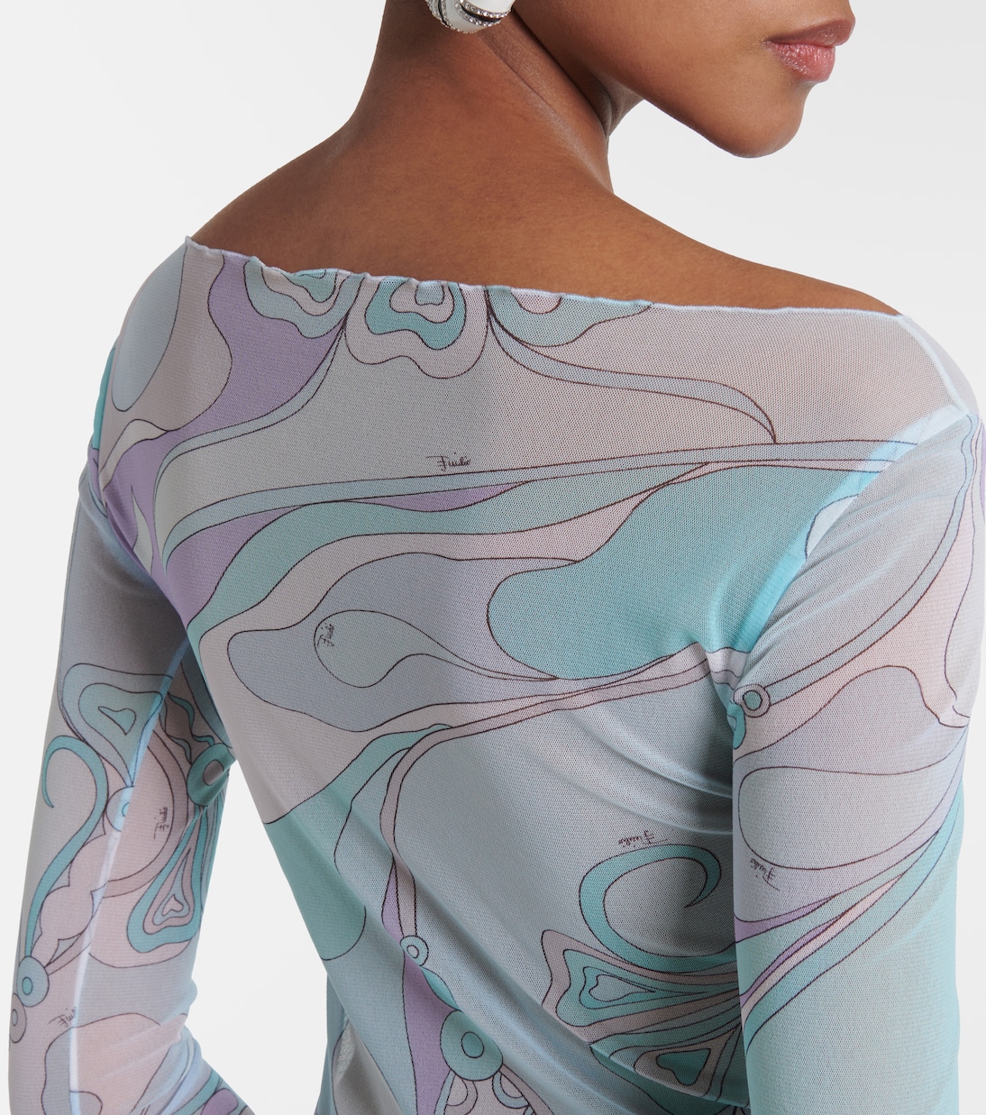 Abito lungo Orchidee in tulle | Pucci