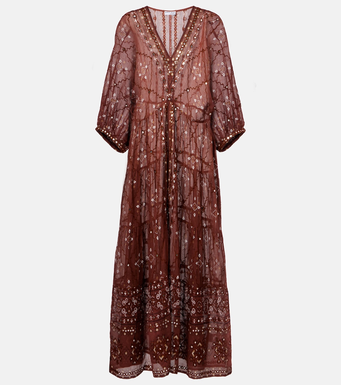 Vestido largo de algodón estampado | Juliet Dunn