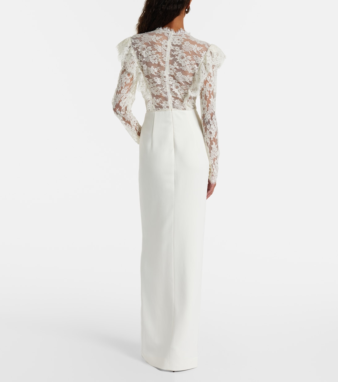 Robe longue en dentelle | Alessandra Rich
