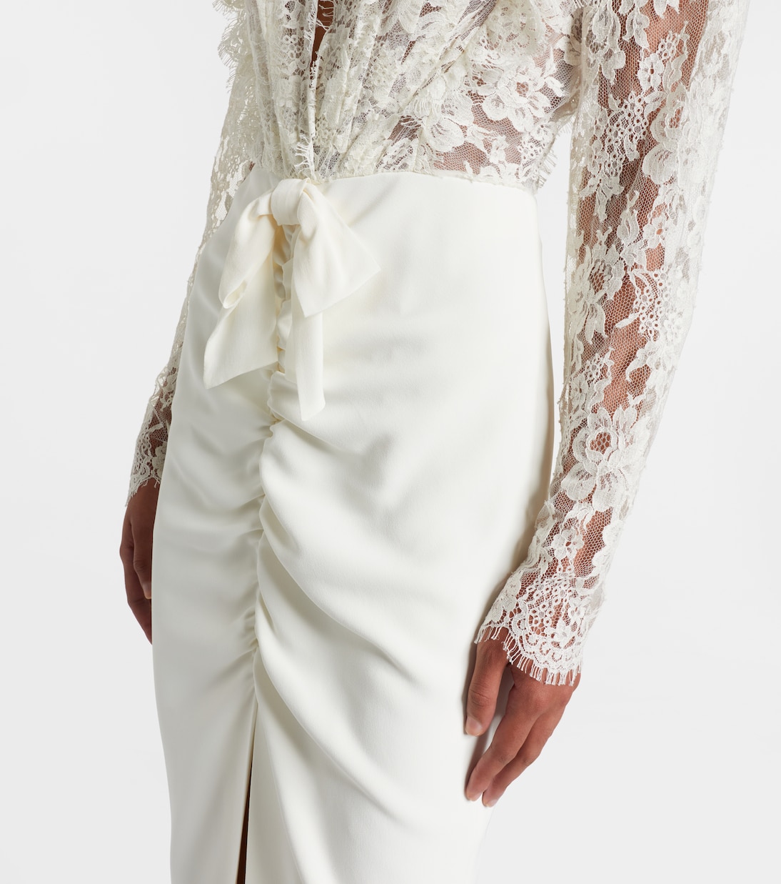 Robe longue en dentelle | Alessandra Rich
