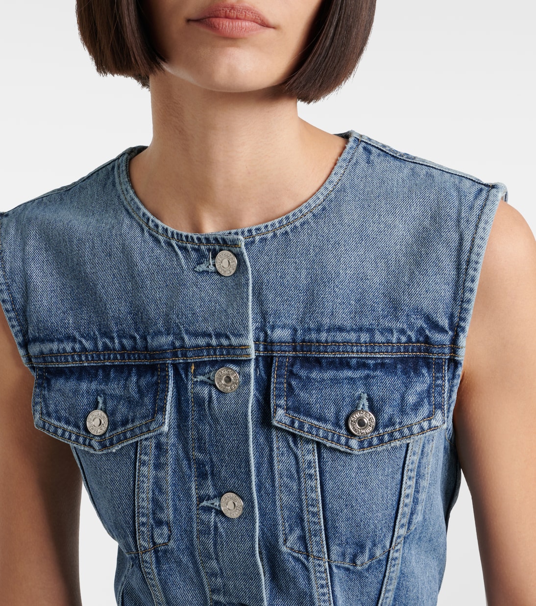 Vestido midi Idalene en denim | Citizens of Humanity