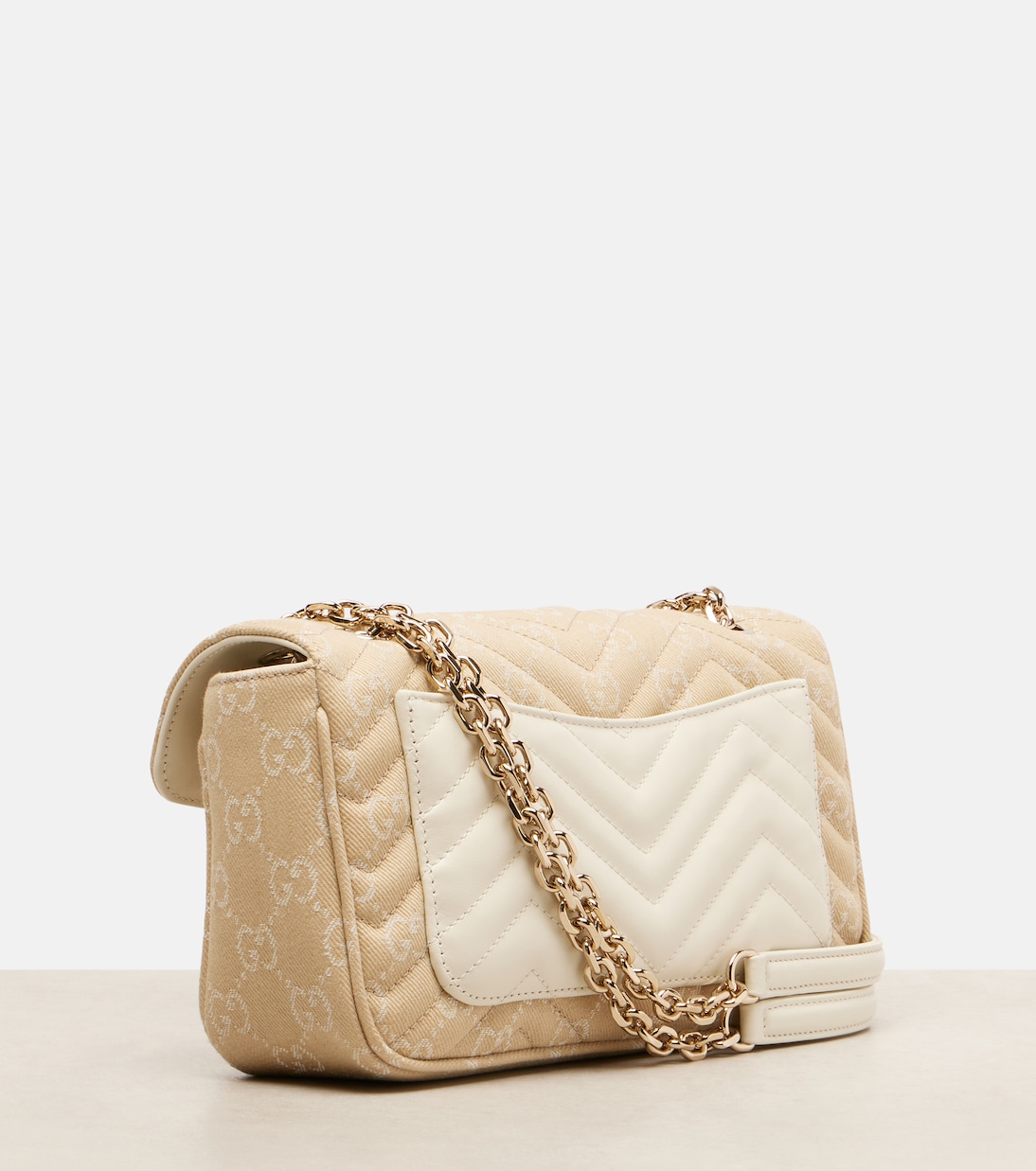 Bolso al hombro GG Marmont Small de denim | Gucci