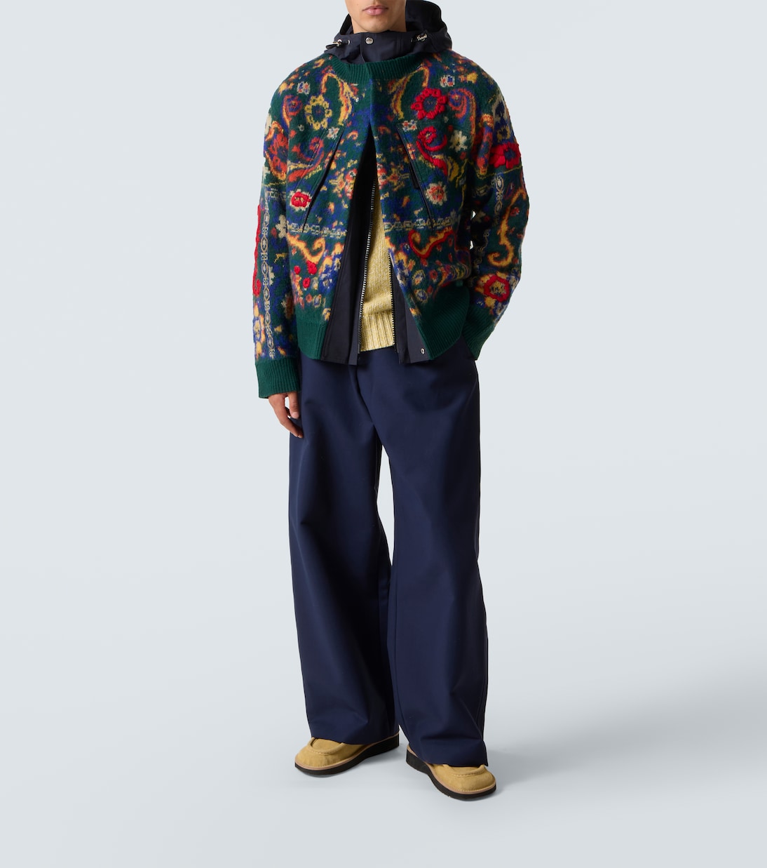 Floral wool jacquard jacket | Sacai