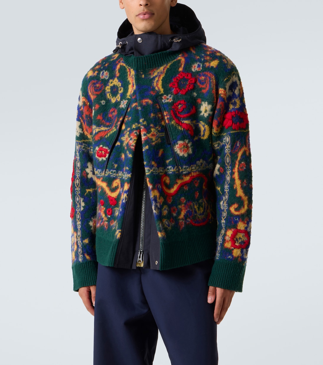 Floral wool jacquard jacket | Sacai