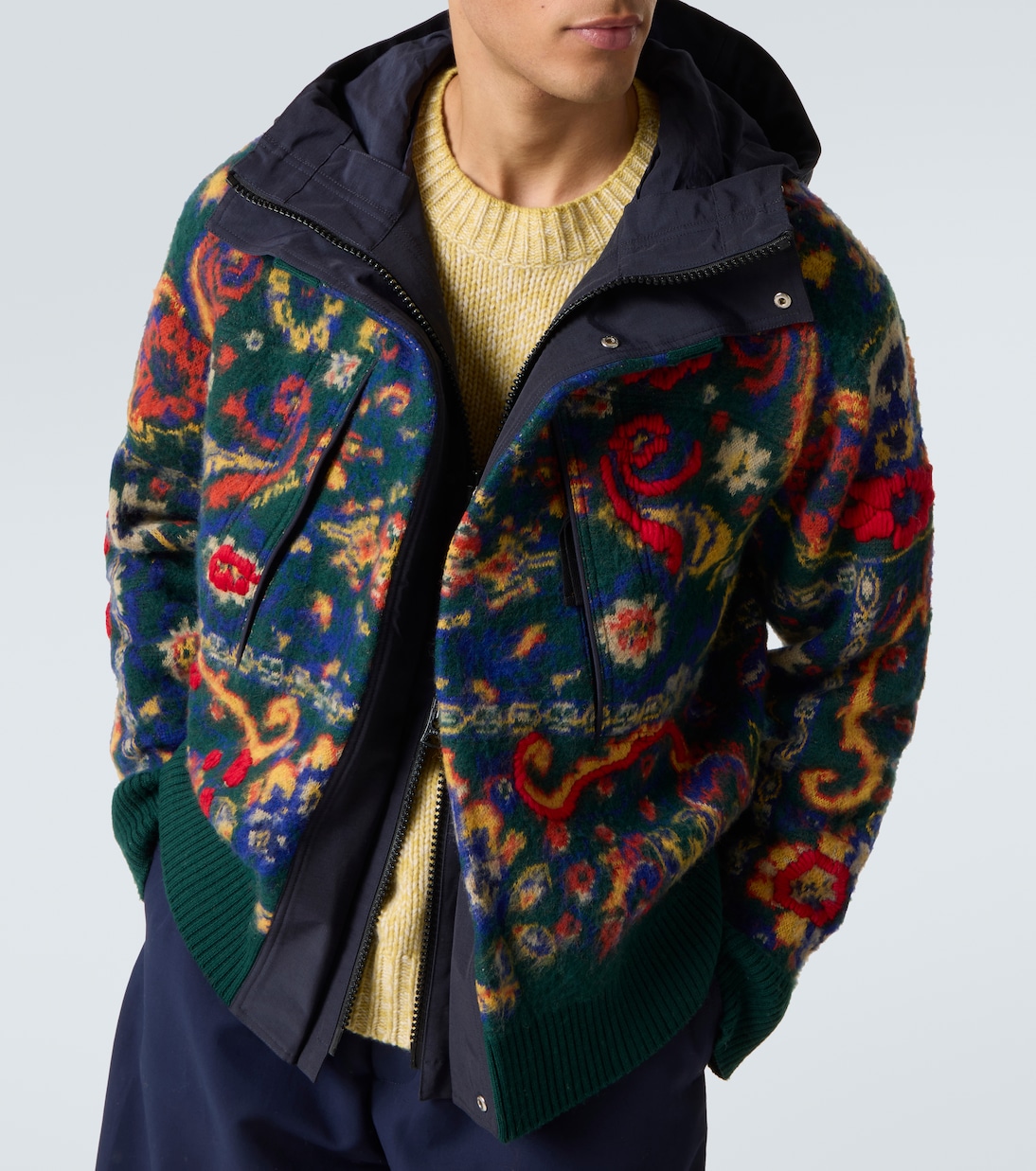 Floral wool jacquard jacket | Sacai