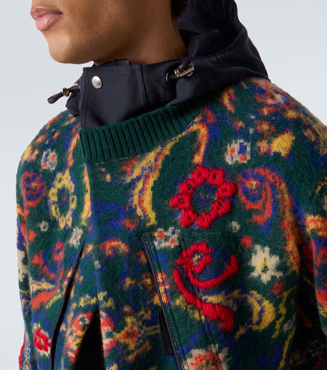 Floral wool jacquard jacket | Sacai