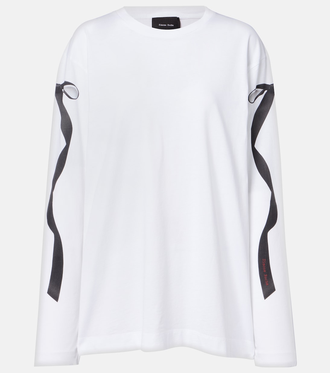 T-shirt in jersey di cotone con stampa | Simone Rocha