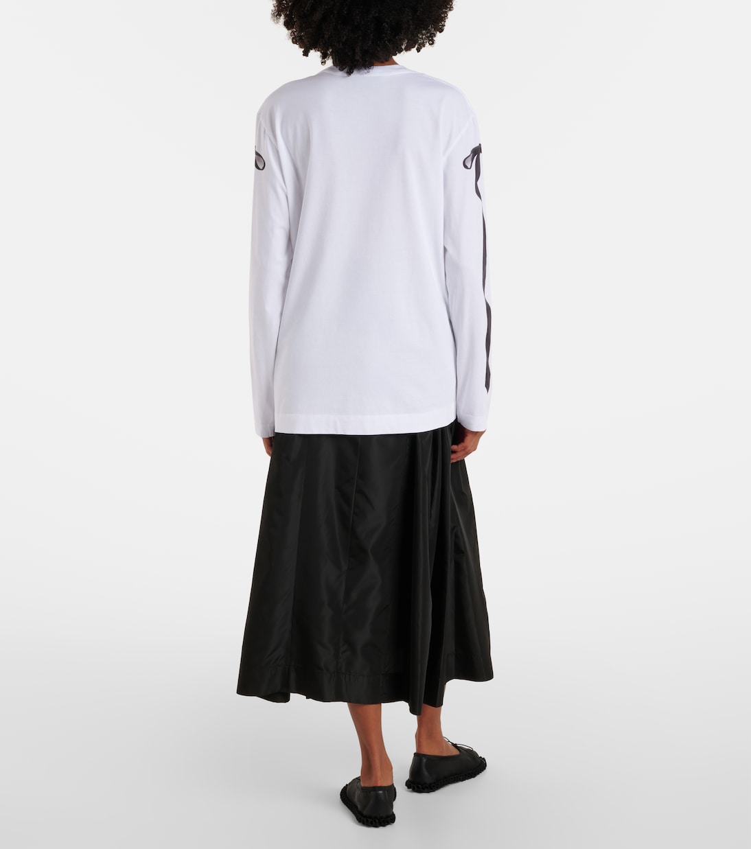 T-shirt in jersey di cotone con stampa | Simone Rocha