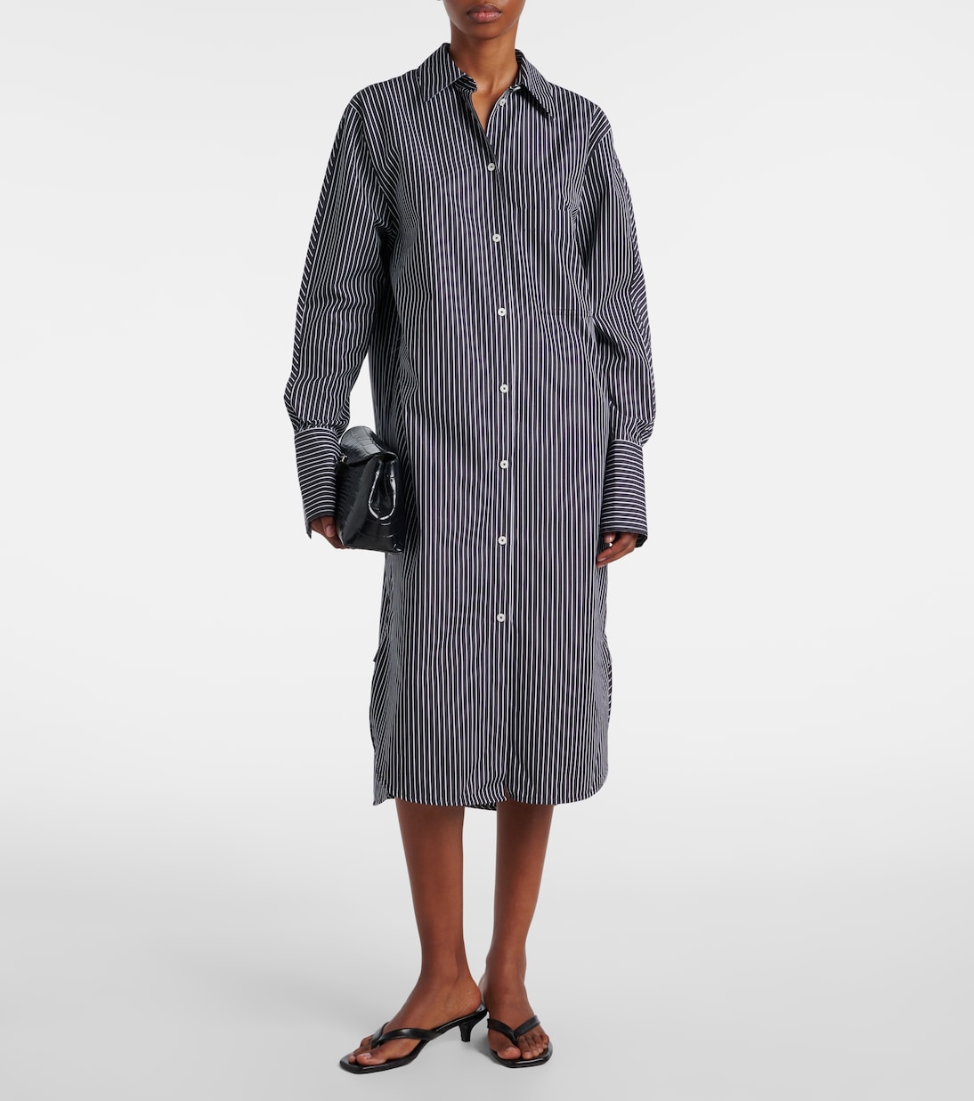 Hemdblusenkleid aus Baumwollpopeline | Toteme