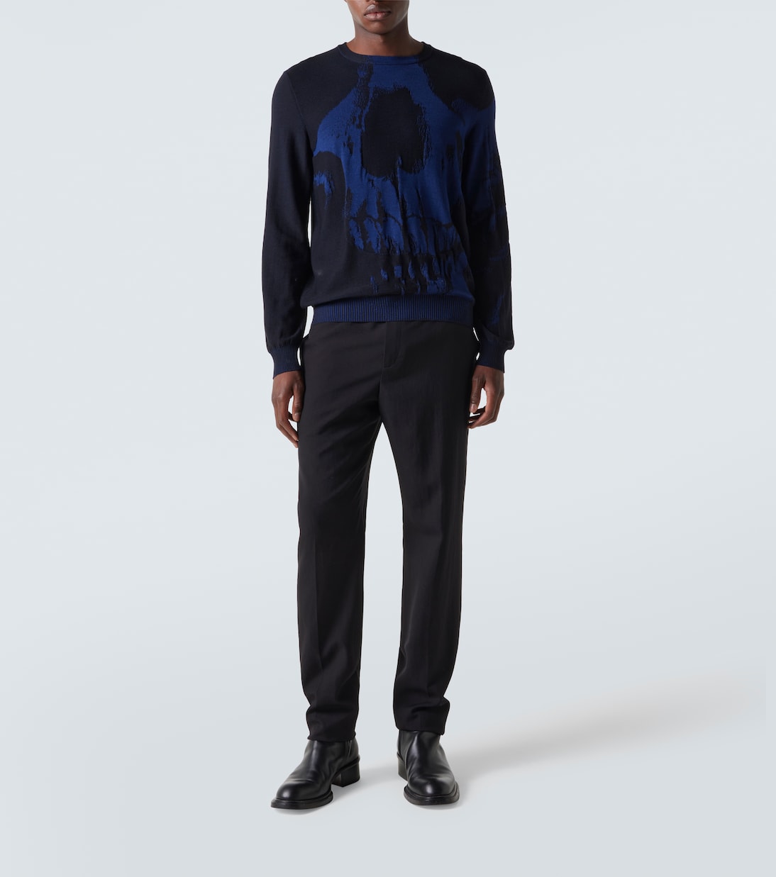 Pullover Skull aus Woll-Jacquard  | McQueen